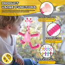 Giraffe Sensory Toys 4Pcs Gift for Toddlers Girls Year Old Ages 3 4 5 6 7 8 9 10, Suction Autism Toy Pop Tube Fidget Toys Autistic Travel Toys Stocking Easter Basket Stuffer Valentine Gift for Kids by TinyTreasures Baby Boutique