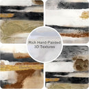 Modern Abstract Framed Canvas Wall Art Set, Neutral Textured Wall Decor, Boho Minimalist Gold and Gray Wall Painting for Living Room, Bedroom, Dining Room, Office - 16" x24" x3 by CozyNest Decor