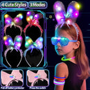 112PCS Glow in the Dark Party Supplies for Kids Adults, Light Up Party Favors with Light Up Glasses, 50 Glow Sticks Bulk Pack for DIY Bracelets Necklaces, Neon Party Supplie Decorations for Hallowee by TinyTreasures Baby Boutique