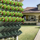 Worth Garden Upgraded 12 Sets (36-Pocket) Self Watering Stackable Vertical Planters - Wall Mounted Plastic Plant Grow Pots fr Strawberries Flowers Herbs - Indoor Outdoor Green Wall Decoration (Green) by CozyNest Decor