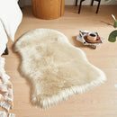 AMTOVO Faux Fur Rug, Beige Small Area Rug, Fluffy Sheepskin Rug, Fuzzy Ultra Soft 2 x 3 ft Shag Rugs for Bedroom Sofa Throw Cushion Room Decor, Sheepskin by CozyNest Decor