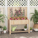 Giantex Raised Garden Bed with Trellis, Wooden Elevated Planter Box with Legs, Drainage Holes for Climbing Plants Vines Vegetables Flowers Herbs, Outdoor Horticulture Planter for Patio Yard by GreenHaven Gardens