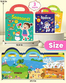 Reusable Sticker Book for Toddlers 2-4 Years, Stickers for Kids, Toddler Sticker Book Ages 1-3, Toddler Craft Activities, Toddlers Travel Toys Ages 2+ Boy Girl Birthday Gifts by TinyTreasures Baby Boutique