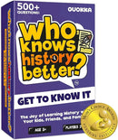 QUOKKA Who Knows Better? - History - Family Card Trivia Game | Fun Learning & Educational Questions for Families | Suitable for Boys & Girls by TinyTreasures Baby Boutique