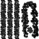 Joyhalo 4 Pack Halloween Garland, 5.7FT Black Maple Leaf Garland Halloween Decor, Spooky Black Leaves Vines Outdoor for Mantle, Home, Office, Stair Railing, Door Frame, Fireplace and Fall Decorations by CozyNest Decor