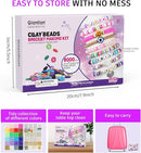 Gionlion Clay Beads Bracelet Making Kit, Pack 2 Boxes Preppy Letter Spacer Beads and Charms Kit for Friendship Jewelry Making, Arts and Crafts Gifts for Girls Ages 8-12 by TinyTreasures Baby Boutique