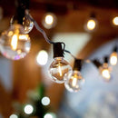 Novelty Lights 100 Feet G40 LED Patio String Lights with 67 Bulbs, Warm White, Weather Resistant and Shatterproof Replaceable Plastic Globe Bulbs, Brown Wire by GreenHaven Gardens