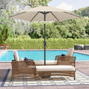 9ft Outdoor Patio Umbrella - Table Umbrella Waterprool UV Protection, Sombrillas de Patio with Push Button Tilt&Crank, Sun Umbrella for Pool, Porch, Garden, Deck, Backyard(Beige) by GreenHaven Gardens