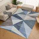 HOMFINE Washable Modern Area Rug - Geometry Style 4x6 Rugs for Living Room, Bedroom, Machine Washable Rug Soft Non Slip Non Shedding Area Rug - Blue, 4'x6' by TinyTreasures Baby Boutique