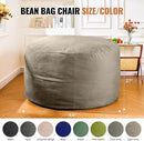 4FT Bean Bag Chair: Bean Bag with Velvet Cover, Fluffy and Comfy Bean Bag Chairs for Adults and Kids, Bean Bag Sofa Filled with High-Density Sponge for Gaming (Light Grey) by CozyNest Decor