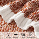 MIULEE Fall Burnt Orange Super Soft Throw Blanket for Couch, Cozy Fluffy Warm Throws Knit Blankets for Sofa, Bed, Chair, Living Room, Camping, Picnic, 50 x 60 inch by CozyNest Decor