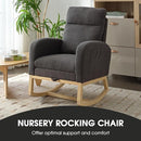 NIOIIKIT Modern Nursery Rocking Chair, Teddy Upholstered Rocking Chair with Footrest, Comfortable Rocker Chair with Side Pocket, Rocker Chair for Living Room, Bedroom, Nursing Room (Grey) by TinyTreasures Baby Boutique