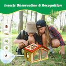 Kids Explorer Kit & Bug Catcher for Kids, Outdoor Toys with Large Portable Wooden Bug Habitat, Butterfly Net, Magnifier, Observation Cup, 15 Insect Cards for Toddler 3-8 Year Old Boy Gift by TinyTreasures Baby Boutique