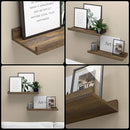 Floating Shelves for Wall, Wall Mounted Shelves Set of 2, Rustic Shelves with Lip, Display Picture Ledge Shelf for Wall Decor Living Room Bathroom Kitchen - Brown by TinyTreasures Baby Boutique