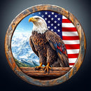 KAAYEE Wooden Puzzles for Adults, 3D Vision Effect Bald Eagle Wooden Jigsaw Puzzle Unique Shape Wood Puzzle Adult, Flat Puzzle Birthday Fathers Family Game (M-11.4 * 11.4in-200pcs) by TinyTreasures Baby Boutique