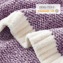 Snuggle Sac Buttery Purple Throw Blanket for Couch, Reversible Super Soft Knitted Blankets, Warm Cozy Knit Fuzzy Plush Lightweight Throws Dupes for Sofa, Bed, Picnic, Purple, 50 x 70 inches by TinyTreasures Baby Boutique
