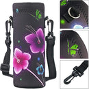 RICHEN Neoprene Water Bottle Carrier Bag with Adjustable Shoulder Strap,Insulated Water Bottle Cover for Stainless Steel/Glass/Plastic Bottles by TinyTreasures Baby Boutique