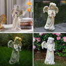 Angel Garden Statue,Memory Guardian Solar Garden Decor with Warm Light,Waterproof Outdoor Garden Decor Praying Angel Figurine Sculpture for Lawn Yard Patio,Sympathy Gift,White by GreenHaven Gardens