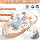 Baby Lounger - Baby Lounger for Newborn 0-24 Months, Breathable, Soft Cotton Baby Nest, Portable Infant Lounger for Home & Travel, Newborn Essentials Gift (Ivory Bear) by TinyTreasures Baby Boutique