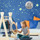 965 PCS Glow in The Dark Stars and Moon for Ceiling, Luminous Stars and Planet Wall Decals, Kids Room Decor, Glowing Galaxy Wall Stickers for Nursery Decorations (Green) by TinyTreasures Baby Boutique