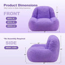 Homguava Bean Bag Chairs for Adults,Giant Beanbag Couch Adult Bean Bag Chair with Filler Included,Modern Lazy Sofa Comfy Chair for Living Room(Purple) by CozyNest Decor