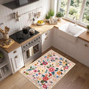 Floral 2x3 Area Rug Machine Washable Soft Print Boho Carpet Non Slip Doormat Low Pile Flower Area Rugs for Living Room Bedroom Nursery Kitchen Dining Room Indoor-Pink by TinyTreasures Baby Boutique