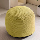 HIGOGOGO Round Stuffed Pouf Ottoman, Corduroy Poufs with Foam Chunk Filling, Furry and Fluffy Pouf Foot Stool Storage Ottoman, 20 X 15 Floor Poufs Foot Rest for Living Room, Green by CozyNest Decor