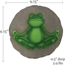 Spoontiques - Garden Décor - Yoga Frog Stepping Stone - Decorative Stone for Garden by CozyNest Decor