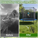 VVOKGO Trampoline Stakes 12 Inches Anchors High Wind Heavy Duty, 8-Pack U Shaped Tie Down Anchor Kit for Ground, Camping Tent, Soccer Net, Swing Set, Black by CozyNest Decor