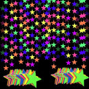108feet UV Neon Paper Star Garland Glow in The Dark Streamers for neon Party Supplies UV Fluorescent Reactive Paper Star Banner for Wedding Birthday Glow in The Dark Party Favors Neon Party Decor… by TinyTreasures Baby Boutique