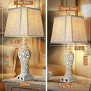 32" Tall Table Lamps Set of 2 - Bedside Lamp with Fabric Shades - for Bedroom and Living Room with USB and Nightlight - Perfect for Nightstands and Bedrooms - Bulbs Included by CozyNest Decor