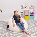 Posh Creations Cute Soft and Comfy Bean Bag Chair for Kids, Large, Animal - Ivory Cat by TinyTreasures Baby Boutique