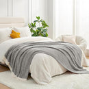 Snuggle Sac Grey Throw XL Blanket, Super Soft Warm Oversized Throw Knit Blankets Fuzzy Plush, Dark Grey, 50x70 inches by TinyTreasures Baby Boutique