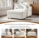 Accent Chair with Storage Ottoman Upholstered Living Room Chairs for Reading Chair with Chaise Lounge Chairs Indoor, Comfortable Armchair for Bedroom by CozyNest Decor
