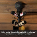 Hedgehog Portable Shoe Dryer and Deodorizer for Sneakers Wall Mounted, Gloves & Mittens, Rapid 4 Pair Shoes Dryer, Turbocharged Drying, Silent & Tornado Mode, Adjustable Heat Blower, Black by CozyNest Decor
