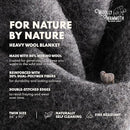 Woolly Mammoth Woolen Co. | Extra Large Merino Wool Camp Blanket | Perfect Outdoor Gear | Bedroll for Bushcraft, Camping, Trekking, Hiking, Survival, or Throw Blanket at the Cabin (Gray), 66" x 90" by CozyNest Decor