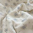 BuLuTu Cotton Muslin Toddler Pillowcases with Blue Flowers Print Soft Breathable Gauze Small Pillow Case for Toddler Boys Girls Nursery Decor, Shower Gift, 14"x20", 1 pc by TinyTreasures Baby Boutique