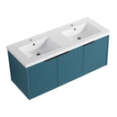 Contemporary Wall Mounted Bathroom Vanity With Resin Double Sink by HouseOfZazla