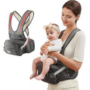 Sunveno Ergonomic Hip Seat Baby Carrier with Detachable Double Shoulder Straps, Waist & Back Relief, Breathable Mesh, Non-Slip Seat + Storage Pockets, Fits Infants & Toddlers 0-36 M up to 45 lbs by TinyTreasures Baby Boutique