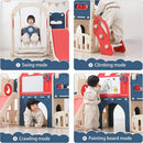 Toddler Outdoor Climber Playset with Basketball for Kids Ages 1 to 3 Years Slide and Swing Set 12 in 1 Playground Indoor Slide for Kids Durable Ecofriendly Plastic Backyard Playset Red by TinyTreasures Baby Boutique