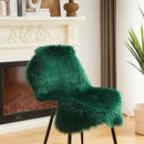 AMTOVO Faux Fur Rug, Dark Green Small Area Rug, Fluffy Sheepskin Rug, Fuzzy Ultra Soft 2 x 3 ft Shag Rugs for Bedroom Sofa Throw Cushion Room Decor, Sheepskin by CozyNest Decor