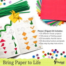 Flower Origami Kit & Paracord Bracelet Kit Bundle - Fun DIY Arts and Crafts Project for Kids Ages 6 7 8 9 10 11 12 - Great Gifts for All Occasions by TinyTreasures Baby Boutique