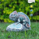 Solar Chameleon Garden Statues Outdoor Decor Resin Chameleon Figurine with Solar Light for Patio,Balcony,Yard,Lawn Ornament,Perfect Garden Gift by GreenHaven Gardens