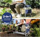 Upgraded Garden Kneeler and Seat with Thicken & Widen Soft Kneeling Pad, Heavy-Duty Foldable Garden Stool with Large Garden Tool Bag, Portable Garden Bench Gardening Gifts for Women, Seniors by GreenHaven Gardens