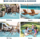 GAOMON Outdoor Rug Waterproof 9x18 Reversible Plastic Straw Rug, Large Rugs for Patio UV-Resistant Portable RV Camping Mats, Indoor Outdoor Medallion Carpet for Deck Porch Garden, Light Blue by CozyNest Decor