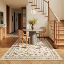 3x5 Washabl Rug with Insect Print - Bug Rug Non-Shedding Stain Resistant Soft Small Carpet for Bedroom, Low Pile Ultra-Thin Machine Washable Carpet for Nursery,Entrance, Office (3'x5' Beige) by TinyTreasures Baby Boutique