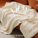 PHF 100% Cotton Waffle Weave Throw Blanket, Soft Lightweight Breathable Cozy Summer Throws for Couch Bed Sofa, Luxury Aesthetic Woven Blanket for Home Decor & Office, 50"x60", Undyed by CozyNest Decor