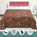 Boho Throw Blanket for Bed,100% Ultra Cotton Soft Breathable Bed Throw Floral Printed Farmhouse Decor Rustic Bed Throws for Couch Sofa Quilt 60" x 80" by CozyNest Decor