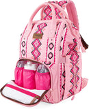Wrangler Diaper Bag Backpack Aztec Travel Backpack Purses Western Multi-Function Baby Bags for Mom with Waterproof Insulated Pockets by TinyTreasures Baby Boutique