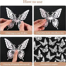SAOROPEB 3D Butterfly Wall Decor - 48 Pcs, 4 Styles, 3 Sizes - Removable Stickers for Birthdays & Parties by CozyNest Decor